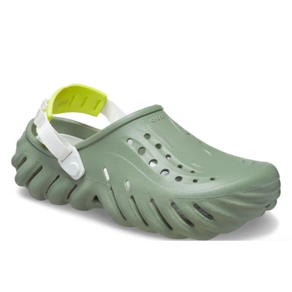 Crocs Echo Clogs Sandals Shoes Sport Mode Moss Green Men's Size 12 207937-308 - Picture 3 of 8